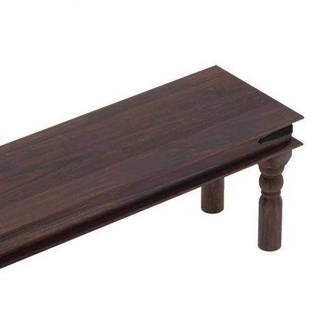 Ajmer Solid Sheesham Wood 3 Seater Bench (Walnut Finish)