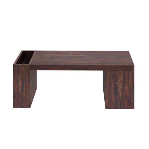 Maria Solid Sheesham Wood 5 Seater Sofa Set With Coffee Table (3+2, Walnut Finish)
