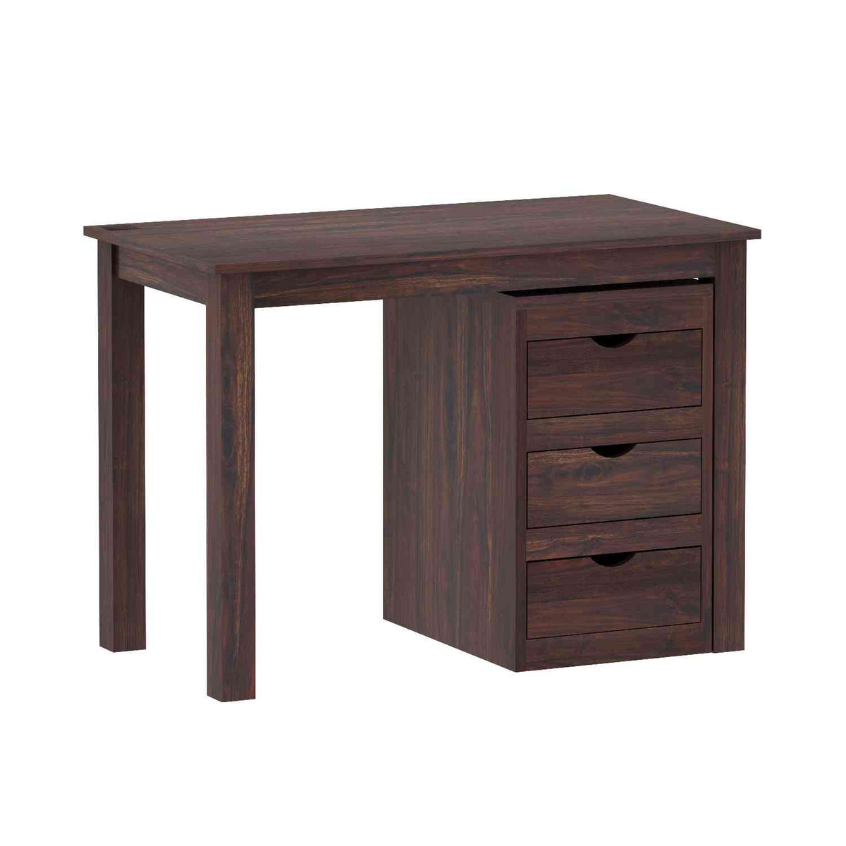 Fusta Solid Sheesham Wood Study Table With Storage (Walnut Finish)