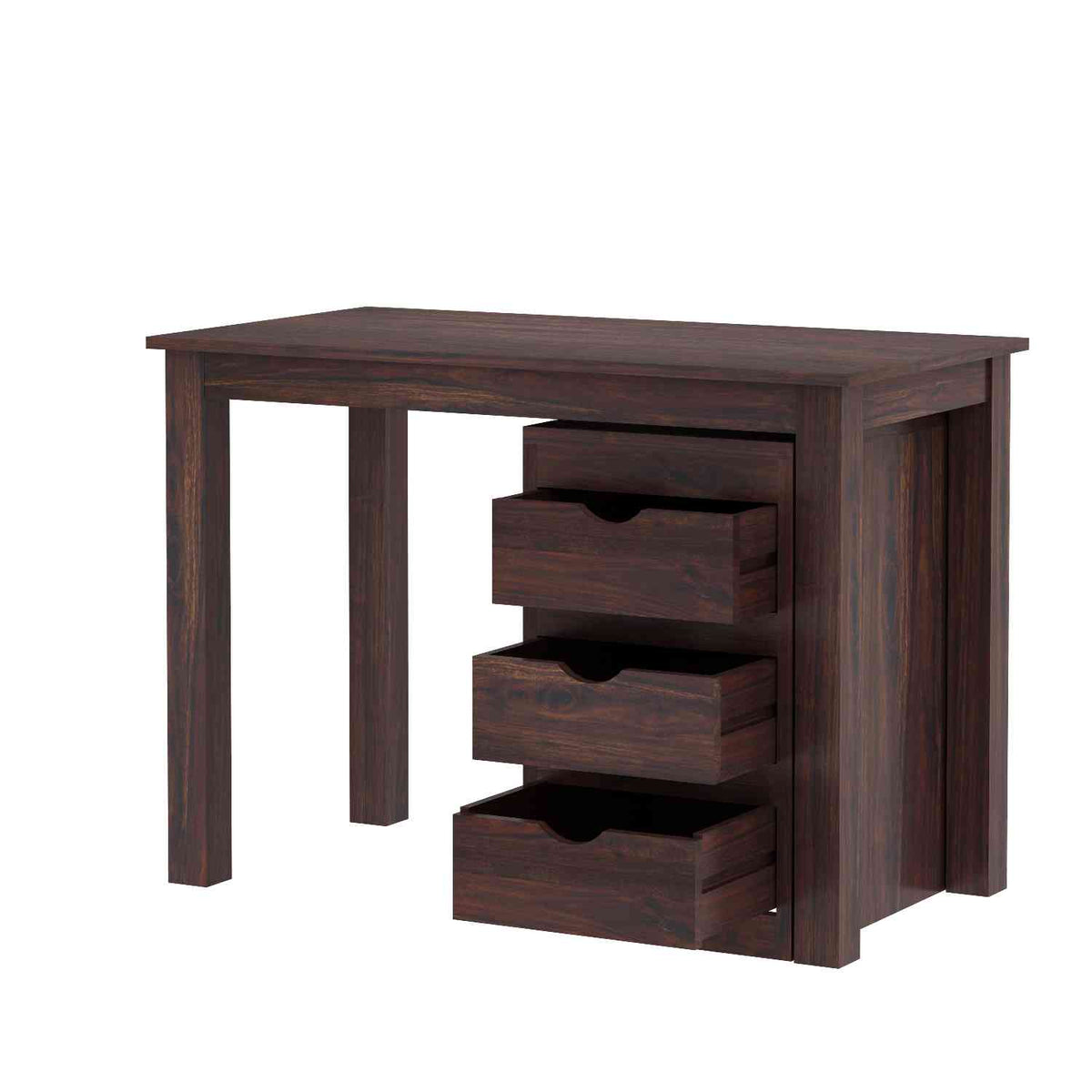 Fusta Solid Sheesham Wood Study Table With Storage (Walnut Finish)
