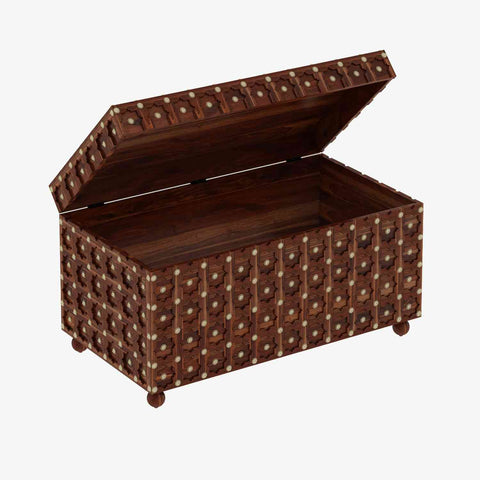 Maharana Solid Sheesham Wood Box (Natural Finish)