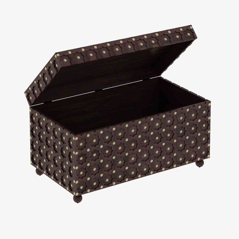 Maharana Solid Sheesham Wood Box (Walnut Finish)