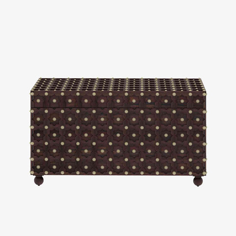 Maharana Solid Sheesham Wood Box (Walnut Finish)
