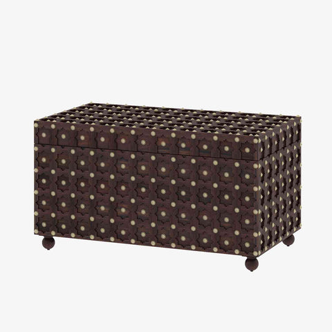 Maharana Solid Sheesham Wood Box (Walnut Finish)