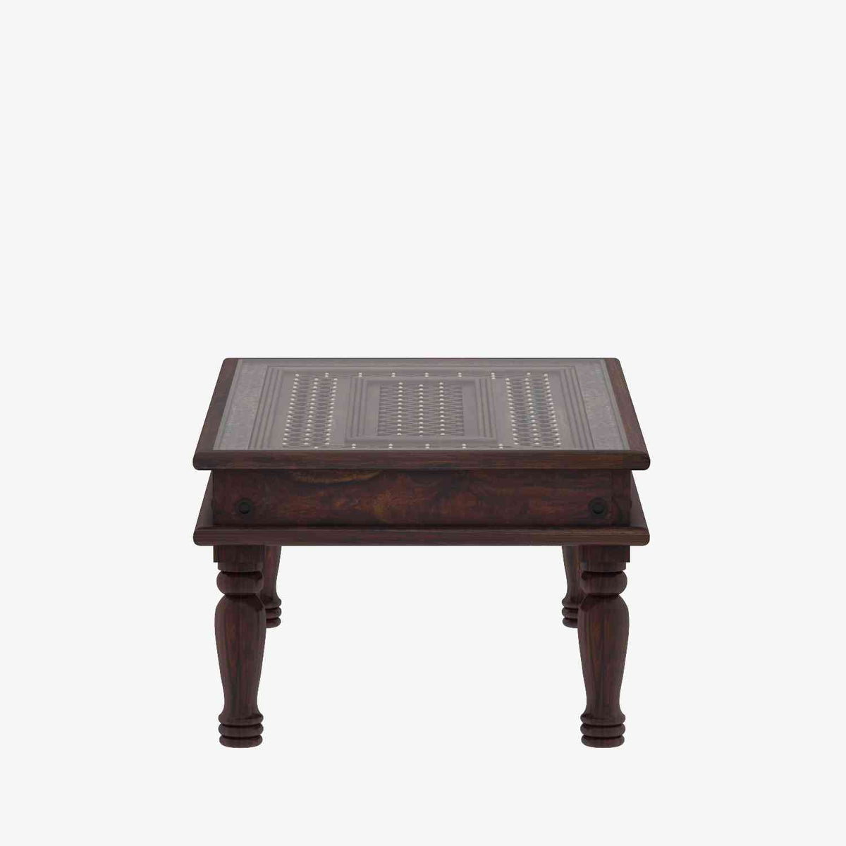 Maharana Solid Sheesham Wood Coffee Table (Design 2, Walnut Finish)