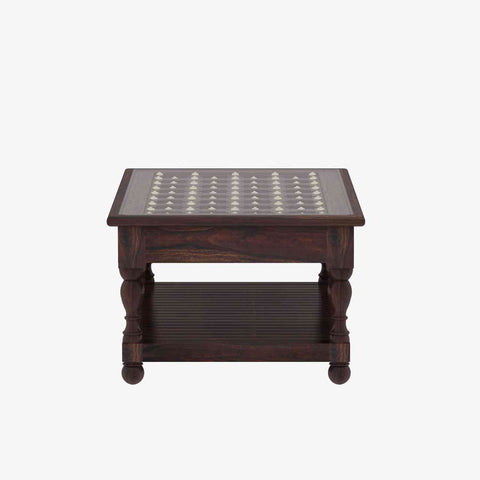 Maharana Solid Sheesham Wood Coffee Table (Design 3, Walnut Finish)