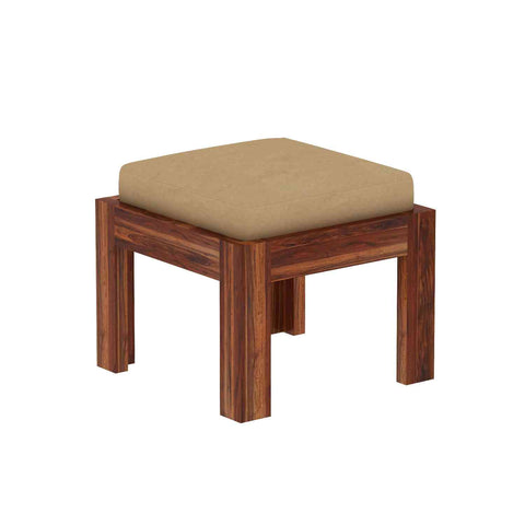 Essen Solid Sheesham Wood Coffee Table With 2 Stools (Natural Finish)