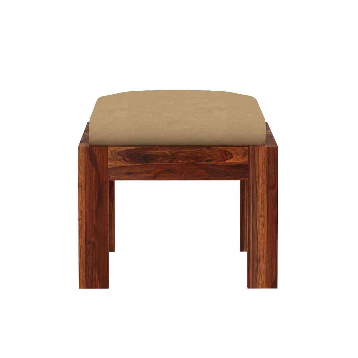 Essen Solid Sheesham Wood Coffee Table With 2 Stools (Natural Finish)