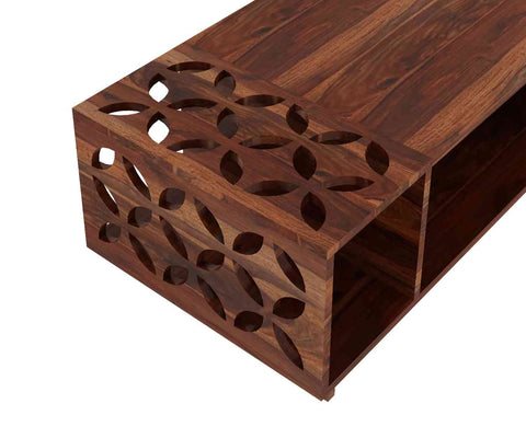 Monstro Solid Sheesham Wood Coffee Table (Natural Finish)