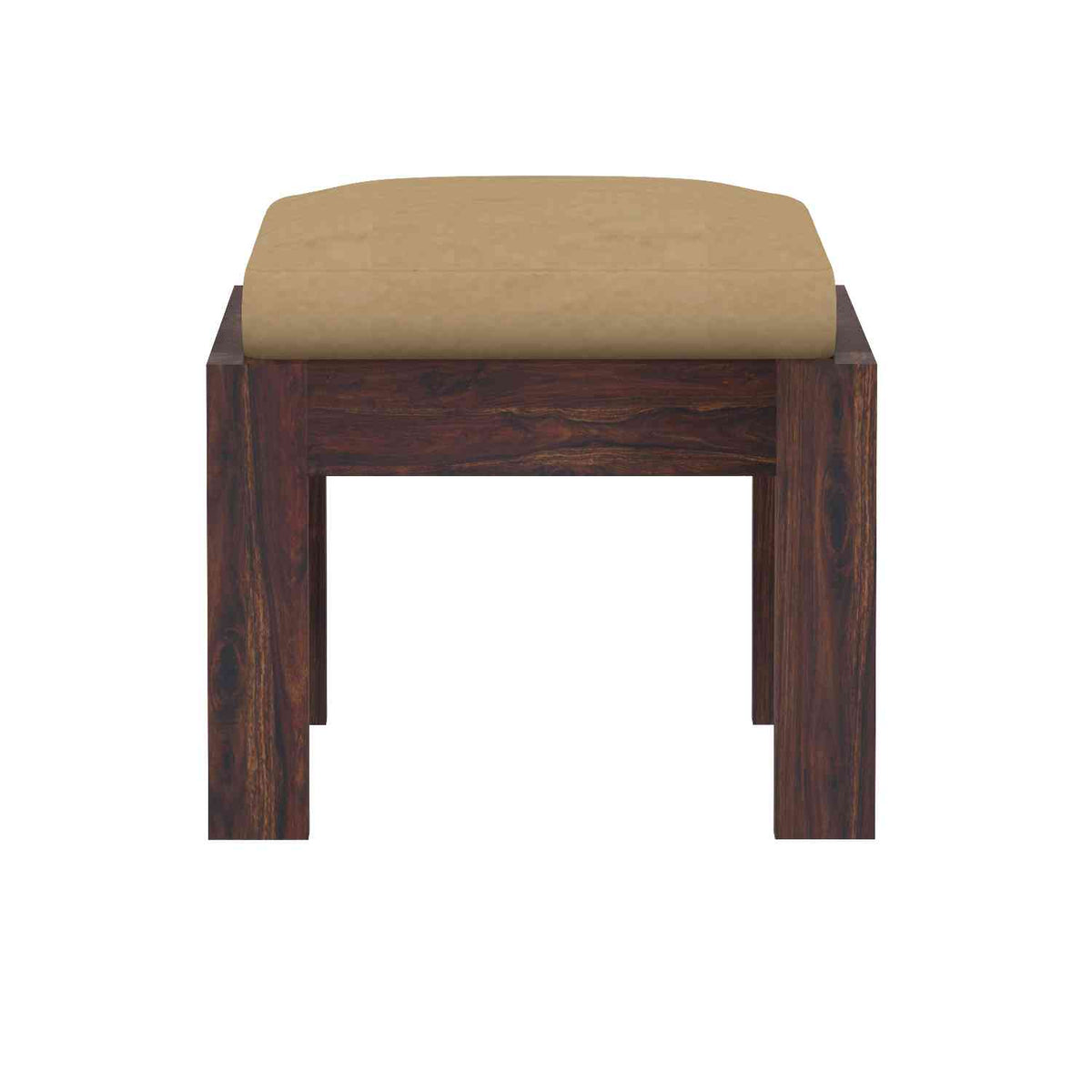 Essen Solid Sheesham Wood Coffee Table With 2 Stools (Walnut Finish)