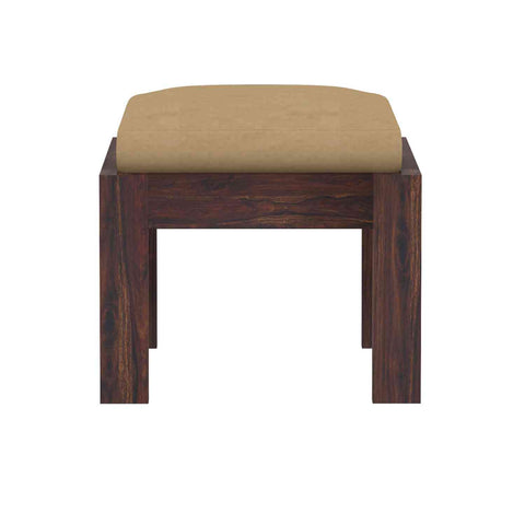 Essen Solid Sheesham Wood Coffee Table With 2 Stools (Walnut Finish)