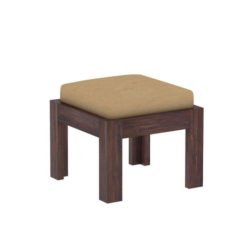 Essen Solid Sheesham Wood Coffee Table With 2 Stools (Walnut Finish)
