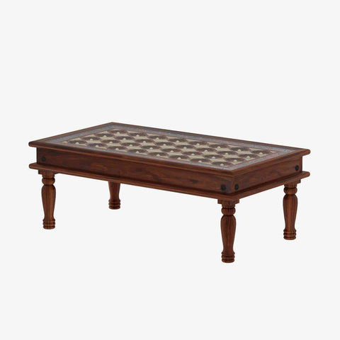 Maharana Solid Sheesham Wood Coffee Table (Natural Finish)