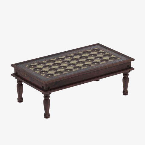 Maharana Solid Sheesham Wood Coffee Table (Walnut Finish)