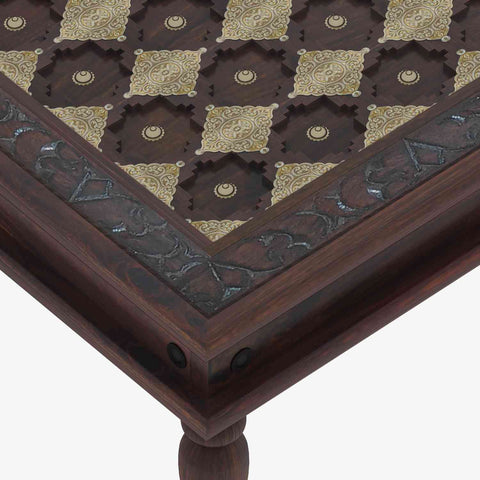 Maharana Solid Sheesham Wood Coffee Table (Walnut Finish)