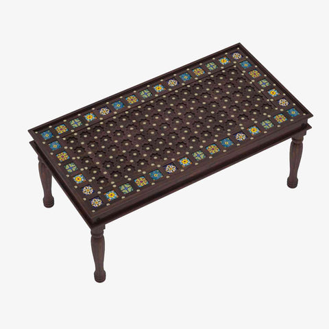 Maharana Solid Sheesham Wood 6 Seater Dining Set (Design 3, Walnut Finish)