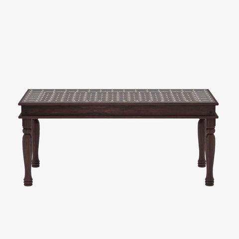 Maharana Solid Sheesham Wood 6 Seater Dining Set (Design 3, Walnut Finish)