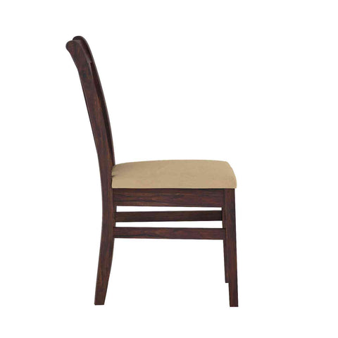 Lumin Solid Sheesham Wood 6 Seater Dining Set (With Cushion, Walnut Finish)