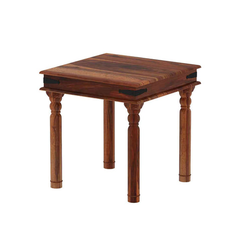 Ajmer Solid Sheesham Wood 2 Seater Dining Set (Without Cushion, Natural Finish)
