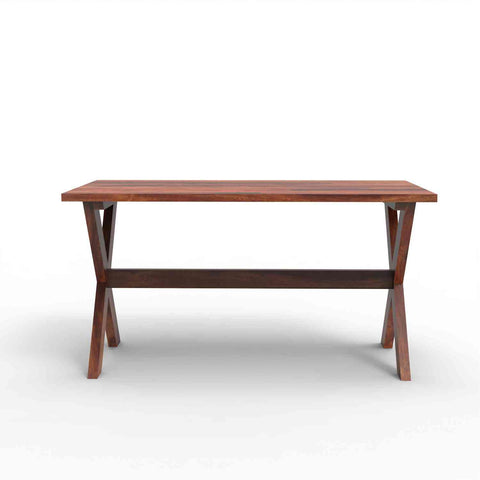 Prio Solid Sheesham Wood 6 Seater Dining Set (With Cushion, Natural Finish)