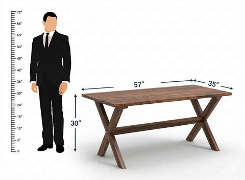 Prio Solid Sheesham Wood 6 Seater Dining Set (With Cushion, Natural Finish)