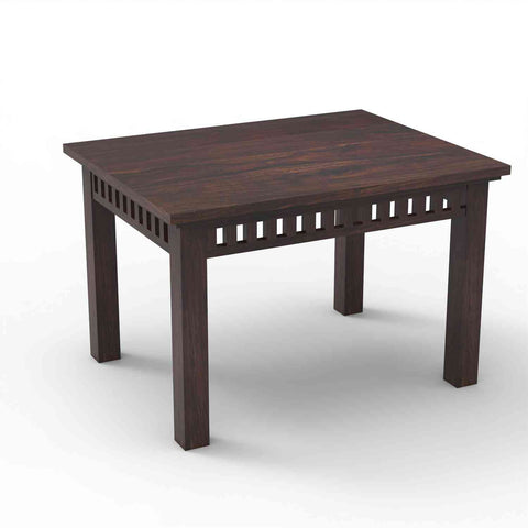 Rubikk Solid Sheesham Wood 4 Seater Dining Set (With Cushion, Walnut Finish)