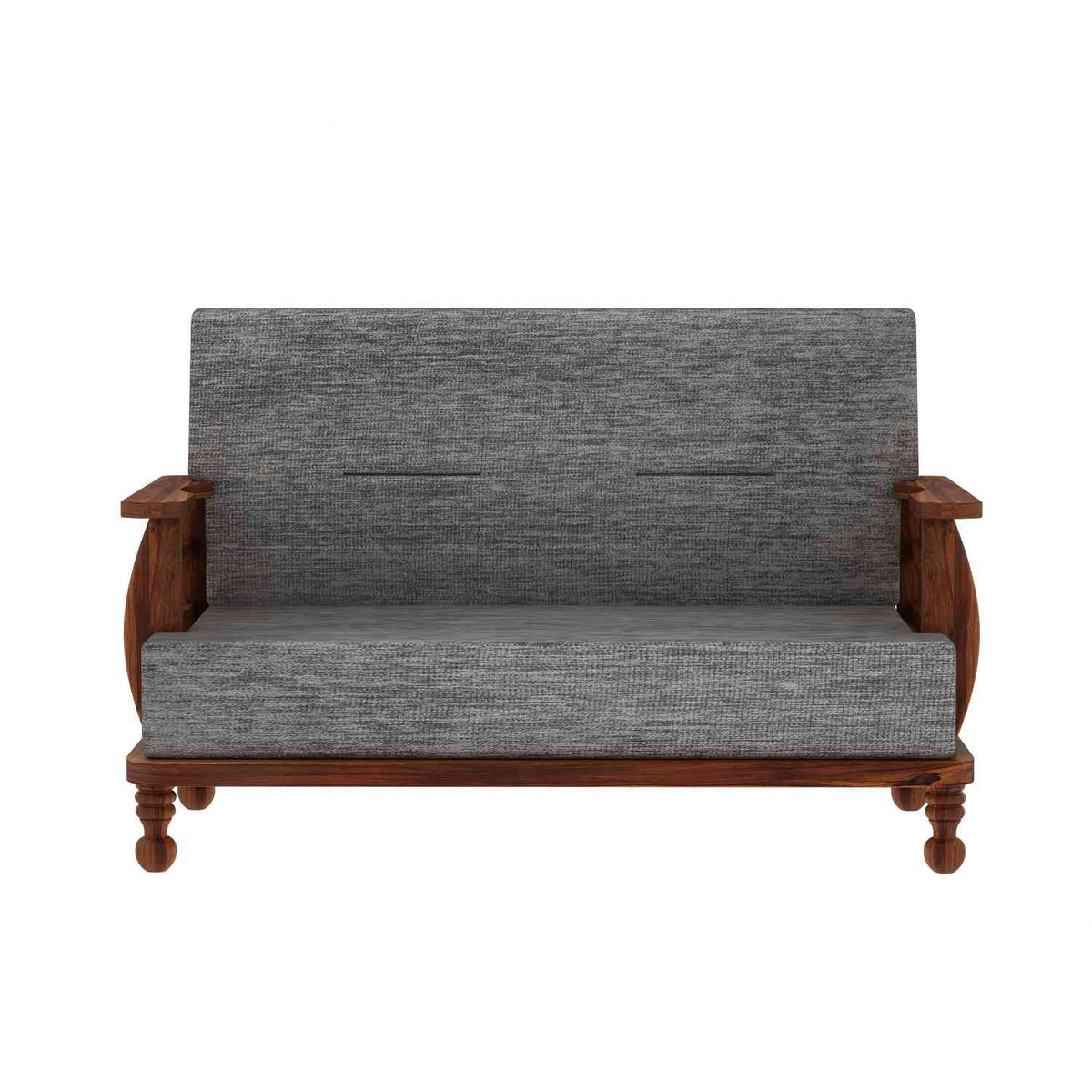 Feelinn Solid Sheesham Wood Five Seater Sofa Set (3+2, Natural Finish)