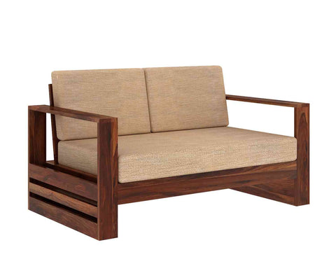 Maria Solid Sheesham Wood 5 Seater Sofa Set (3+2, Natural Finish)
