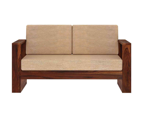 Maria Solid Sheesham Wood 5 Seater Sofa Set (3+2, Natural Finish)