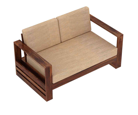 Maria Solid Sheesham Wood 5 Seater Sofa Set (3+2, Natural Finish)