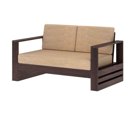 Maria Solid Sheesham Wood 5 Seater Sofa Set (3+2, Walnut Finish)