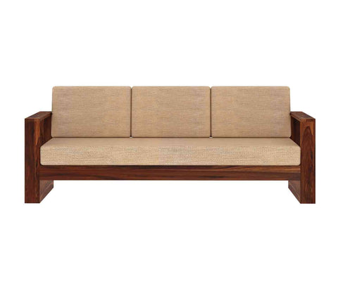 Maria Solid Sheesham Wood 5 Seater Sofa Set (3+1+1, Natural Finish)