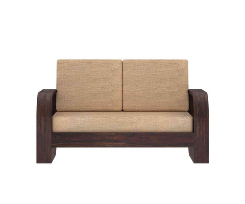 Denzaderb Solid Sheesham Wood 5 Seater Sofa Set With Coffee Table (3+2, Walnut Finish)