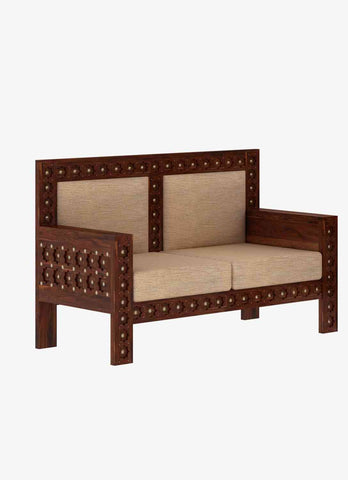 Maharana Solid Sheesham Wood 2 Seater Sofa (Natural Finish)