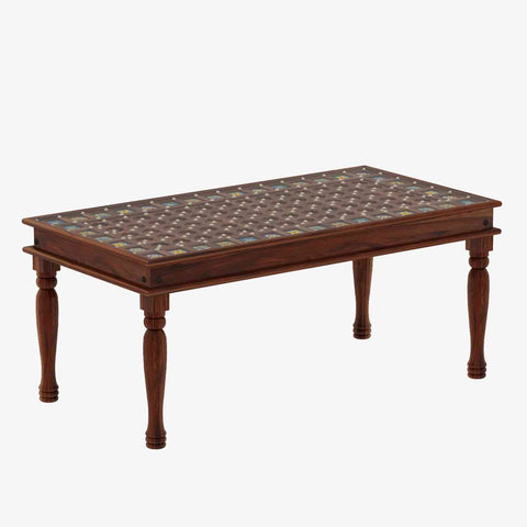 Maharana Solid Sheesham Wood 6 Seater Dining Set (Design 3, Natural Finish)