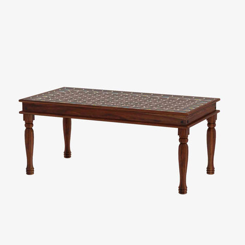 Maharana Solid Sheesham Wood 6 Seater Dining Set (Design 3, Natural Finish)