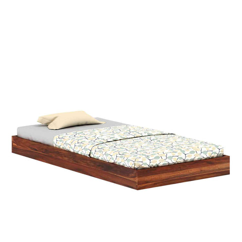 Livinn Solid Sheesham Wood Trundle Bed (Natural Finish)
