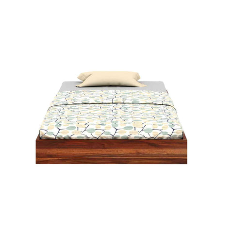 Livinn Solid Sheesham Wood Trundle Bed (Natural Finish)