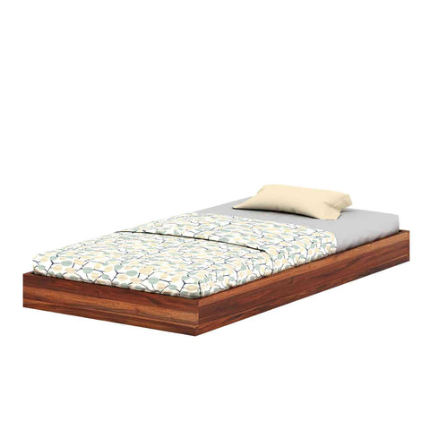 Livinn Solid Sheesham Wood Trundle Bed (Natural Finish)