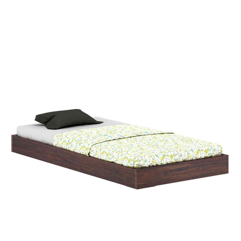 Livinn Solid Sheesham Wood Trundle Bed (Walnut Finish)