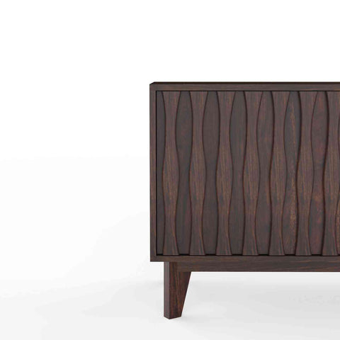 Maurice Solid Sheesham Wood Sideboard (Walnut Finish)