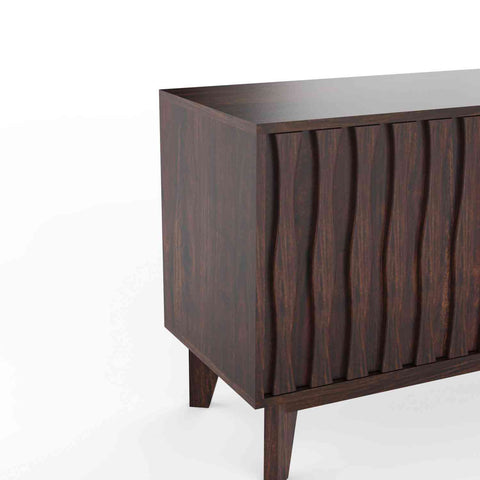 Maurice Solid Sheesham Wood Sideboard (Walnut Finish)
