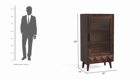 Sofia Solid Sheesham Wood File Cabinet (Walnut Finish)