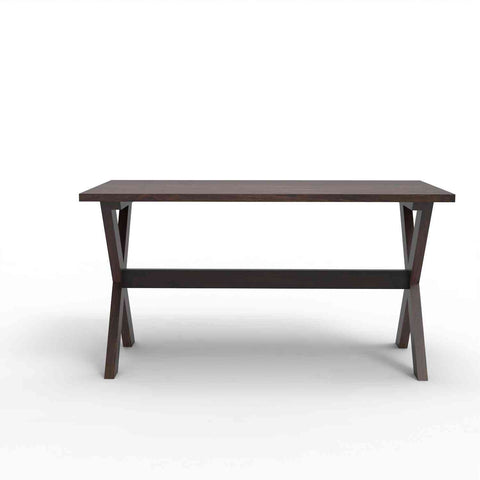 Prio Solid Sheesham Wood 6 Seater Dining Set (With Cushion, Walnut Finish)