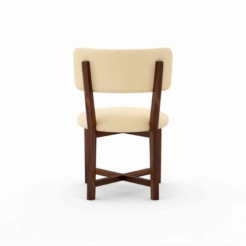 Prio Solid Sheesham Wood 6 Seater Dining Set (With Cushion, Walnut Finish)