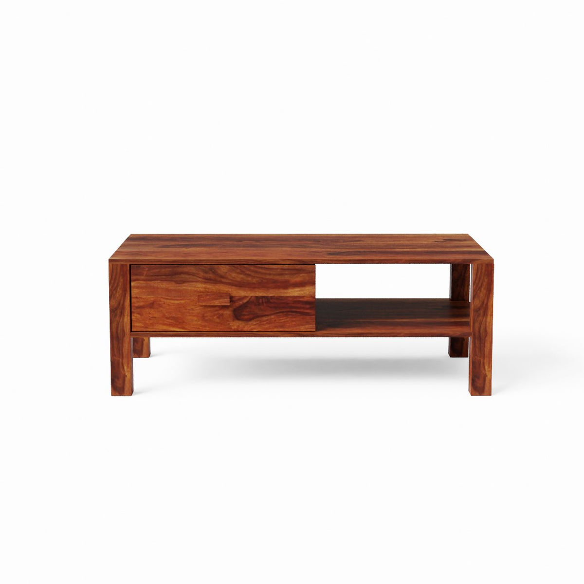 Woodwing Solid Sheesham Wood Coffee Table (Natural Finish)