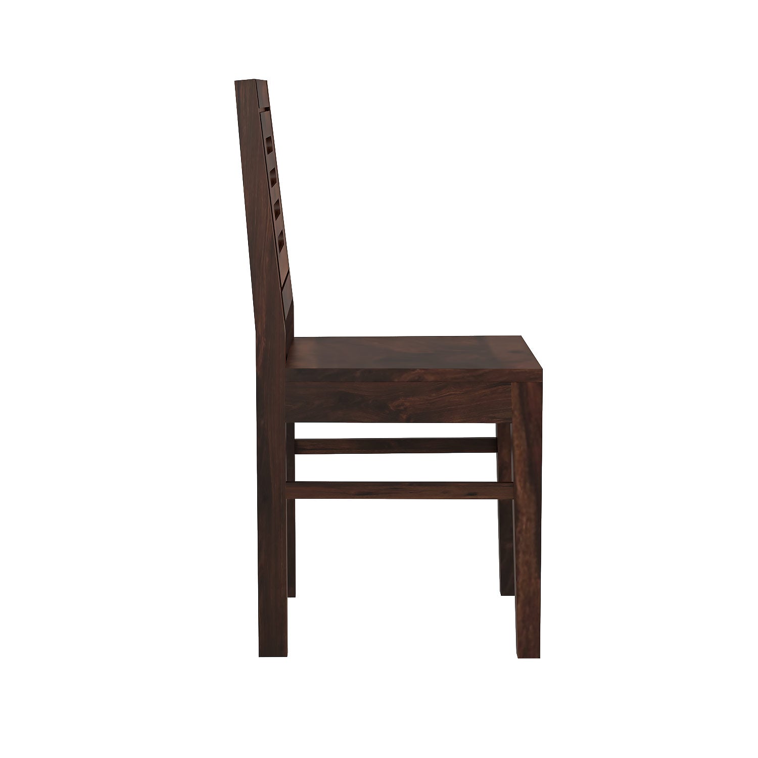 Due Solid Sheesham Wood Chair (Walnut Finish)