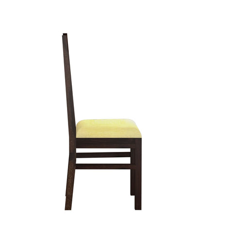 Minimal Solid Sheesham Wood Chair (Walnut Finish)