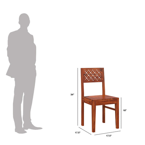 Monstro Solid Sheesham Wood Chair (Natural Finish)