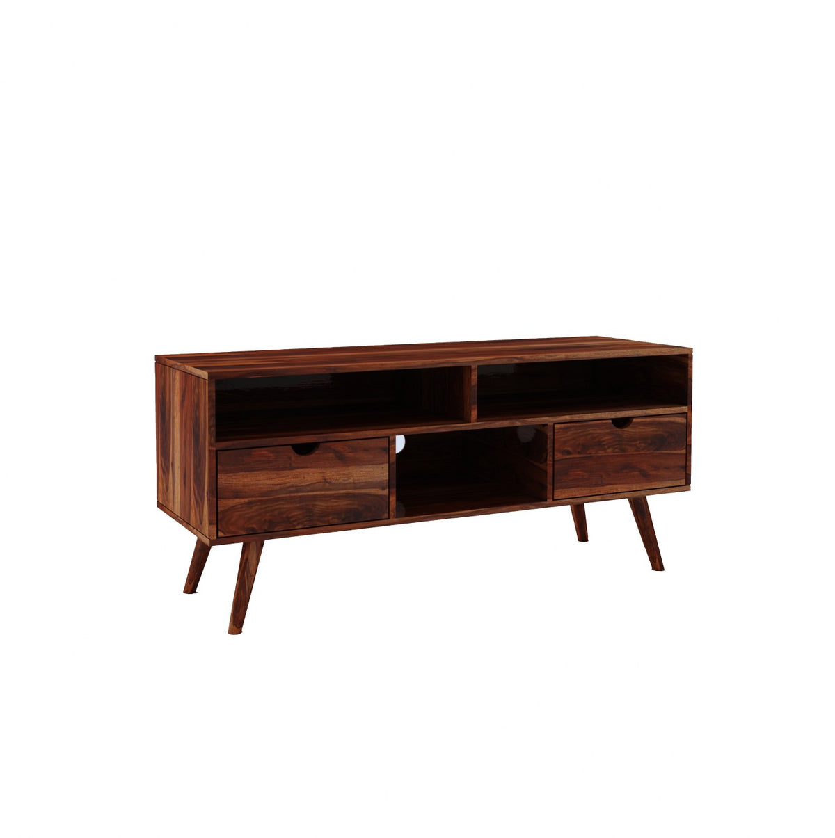 Essen Solid Sheesham Wood TV Unit (Natural Finish)